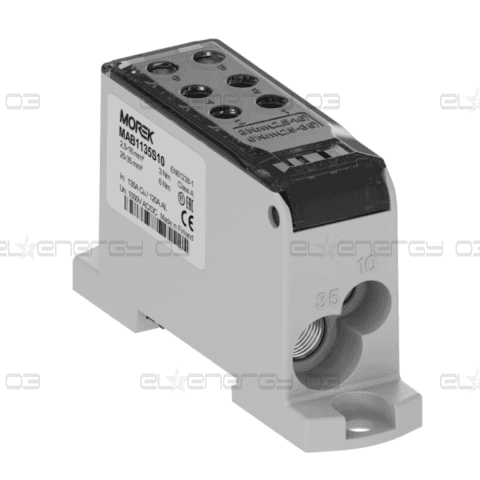 Разпределителен клемен блок СИВ 1P 135A OJL135A вх. Al/Cu 1×10/1×35 изх. 2×10/4x16mm² MOREK