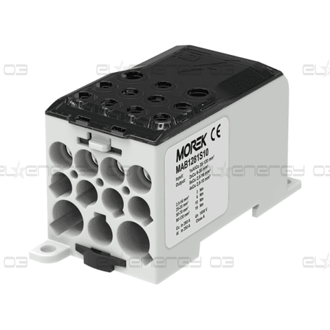 Разпределителен клемен блок СИВ 1P 280A OJL280A вх. Al/Cu 1×120 изх. 2×35/5×16/4x10mm² MOREK