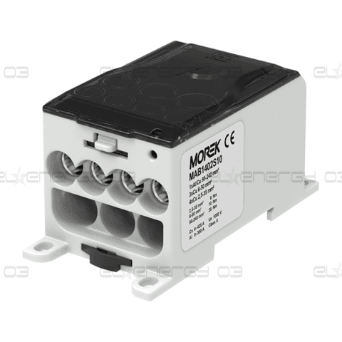 Разпределителен клемен блок СИВ 1P 400A OJL400AS с капак вх.Al/Cu 1×240 изх. 4×35/3x50mm² MOREK