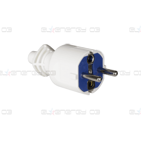 Щепсел 2P+E, 16A 250V~, Бял
