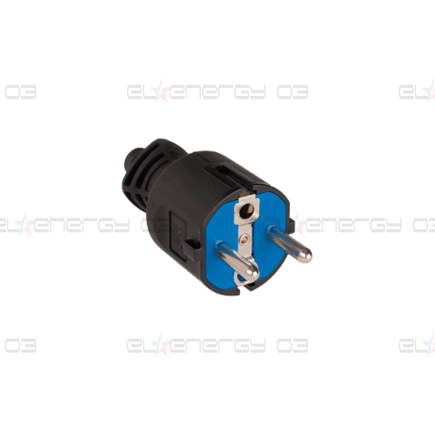Щепсел 2P+E, 16A 250V~, Черен