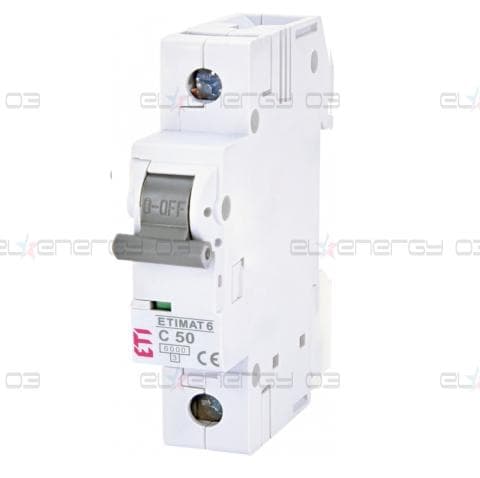 Автоматичен прекъсвач 1p C 50A 6kA, ETI