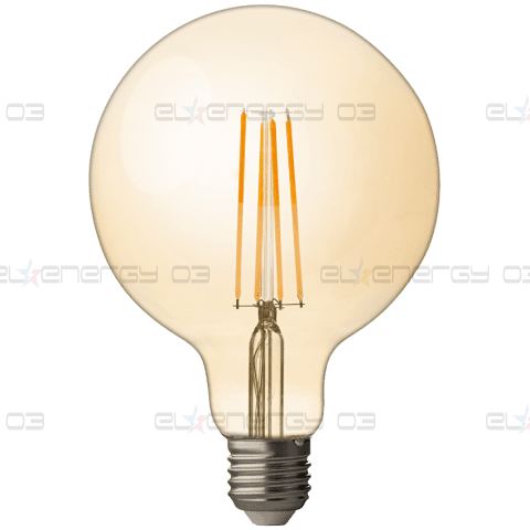 LED крушка / Димиращ филамент / 4W / 2500К / E27 / Амбър