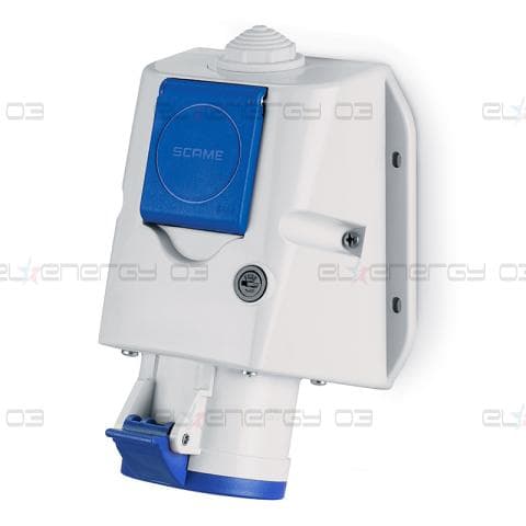 Промишлен комбиниран контакт 2P+Е 32A+шуко IP54 серия Optima Combi Scame
