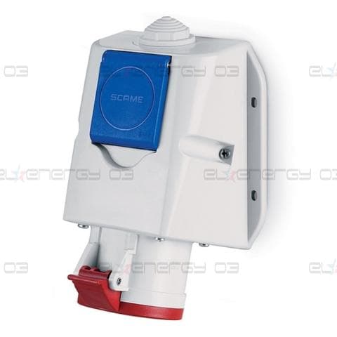 Промишлен комбиниран контакт 3P+Е 32A+шуко IP54 серия Optima Combi Scame