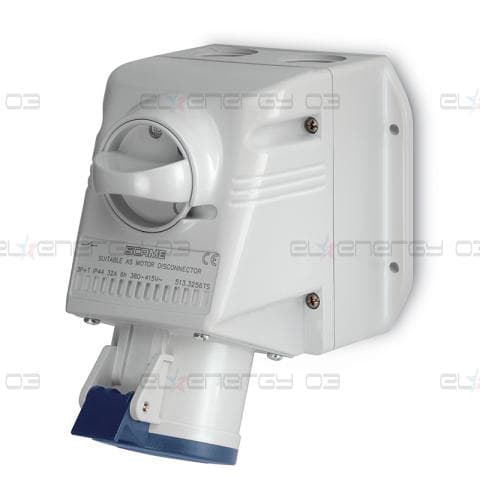 Промишлен контакт с ключ 0/I 2P+Е 32A IP44 серия Optima модел Combi Scame
