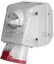 Промишлен контакт с ключ 0/I 3P+N+Е 32A IP44 серия Optima модел Combi Scame