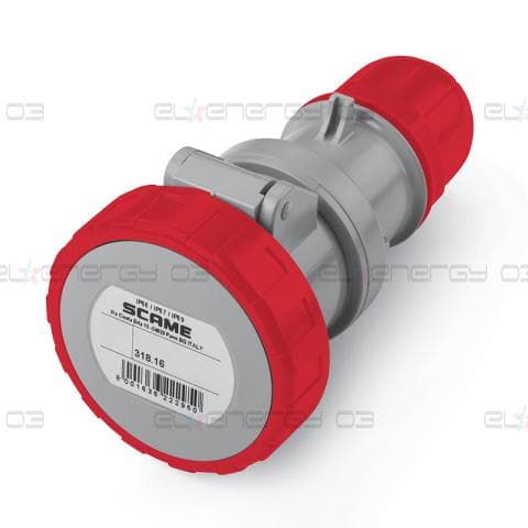 Промишлен подвижен контакт 3P+N+Е 16A IP66/67, 6h серия Optima Scame