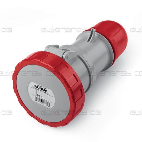 Промишлен подвижен контакт 3P+Е 32A IP66/67, 6h серия Optima Scame