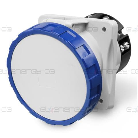 Промишлен контакт 2P+Е 63A 250V IP66 серия Optima панелен монтаж 100х110мм Scame