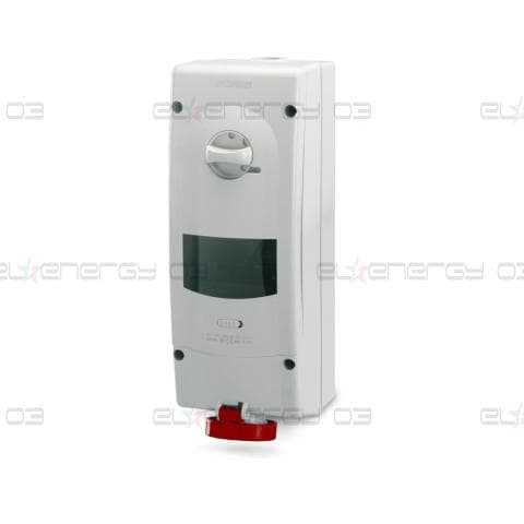 Промишлен контакт 3P+Е 32A IP66/67 с механична блокировка и 6 DIN модула серия Advance 2 Scame