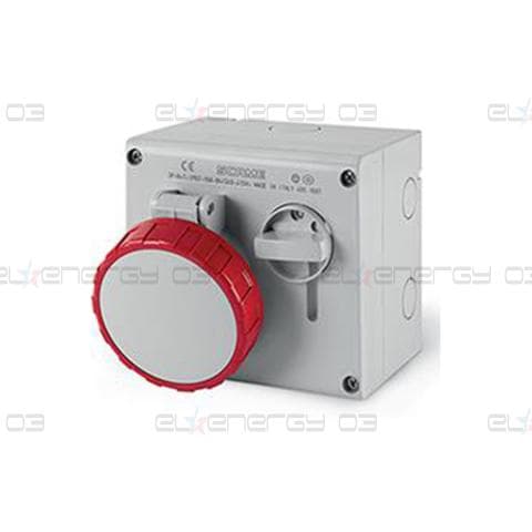 Промишлен контакт 3P+N+Е 16A IP66 с механична блокировка серия Omnia Scame