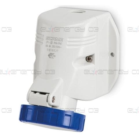 Промишлен контакт 2P+Е 16A IP66 серия Optima Top M20 открит монтаж Scame