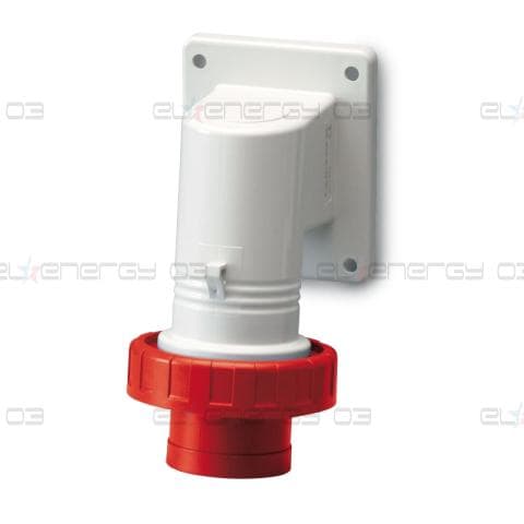 Промишлен щепсел 3P+N+Е 16A 380V IP66/67, 6h серия Eureka панелен монтаж, 90гр., 70х87мм Scame