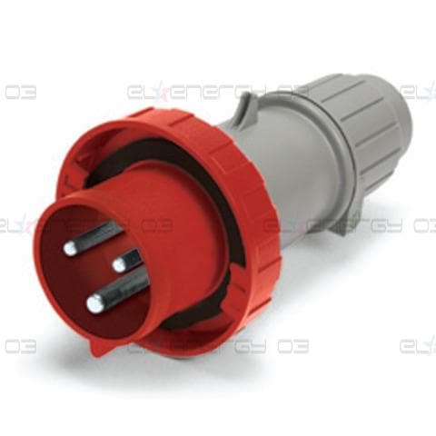 Промишлен щепсел 4P 30A 4W 480V IP67, 7h серия Eureka UL стандарт панелен монтаж Scame