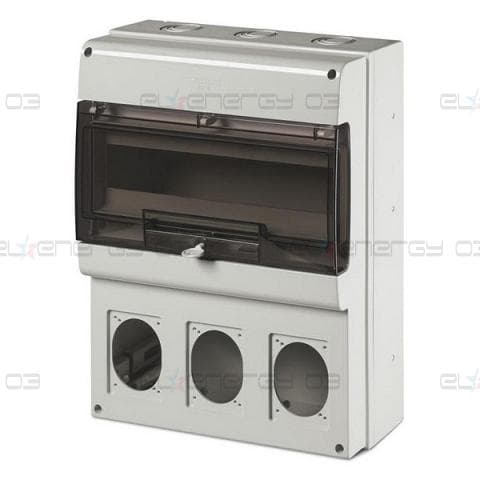 Табло за индустриални контакти и DIN модули IP66, UV, PG и М вход, серия Domino (16 DIN и 3х16A или 32A) Scame