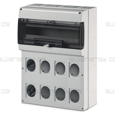 Табло за индустриални контакти и DIN модули IP66, UV, PG и М вход, серия Domino (24 DIN и 8х16A или 32A) Scame