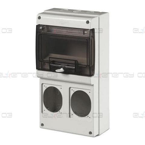 Табло за индустриални контакти и DIN модули IP66, UV, PG и М вход, серия Domino (8 DIN и 2х16A) Scame