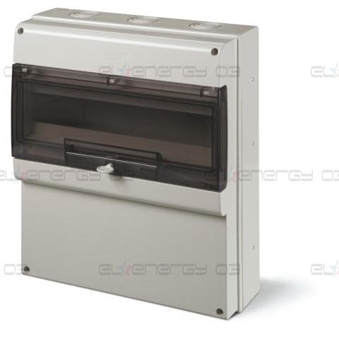 Табло за индустриални контакти и DIN модули IP66, UV, PG и М вход, серия Domino (16 DIN и плътен капак без отвори) Scame