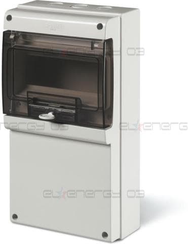 Табло за индустриални контакти и DIN модули IP66, UV, PG и М вход, серия Domino (8 DIN и плътен капак без отвори) Scame