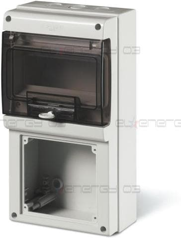 Табло за индустриални контакти и DIN модули IP66, UV, PG и М вход, серия Domino (8 DIN и 1х Omnia 136X125мм) Scame