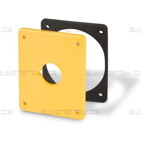 Капачка с отвор ф22мм ЖЪЛТА за табла Block и Domino 70x87mm Scame