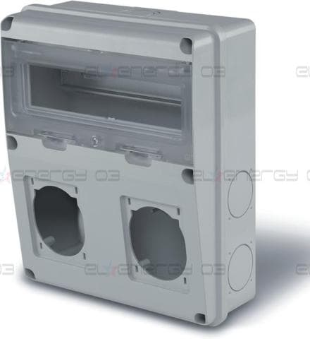 Табло за индустриални контакти и DIN модули IP55, UV, серия Enerbox 11 DIN, 2х16-32A Scame