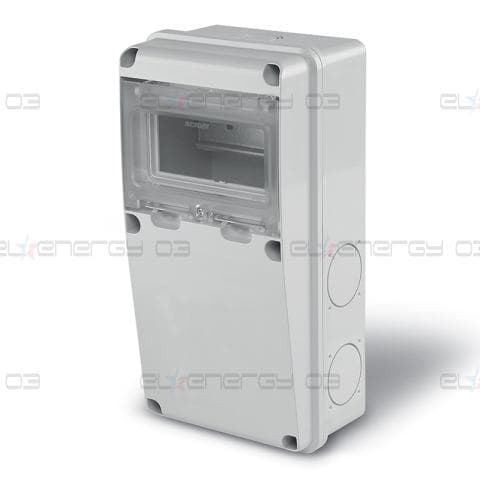 Табло за индустриални контакти /плътно/ и DIN модули IP55, UV, серия Enerbox /6 DIN/ Scame