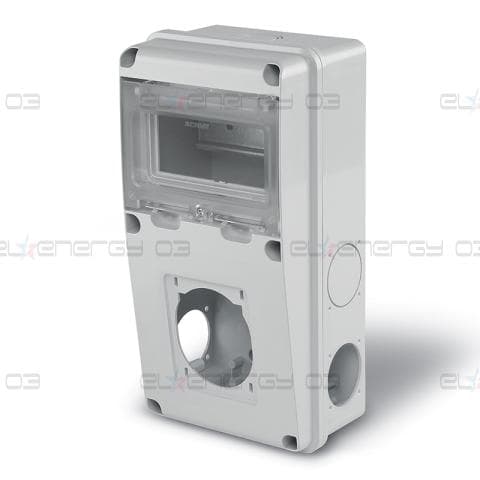 Табло за индустриални контакти и DIN модули IP55, UV, серия Enerbox /6 DIN,1х16-32A/ Scame