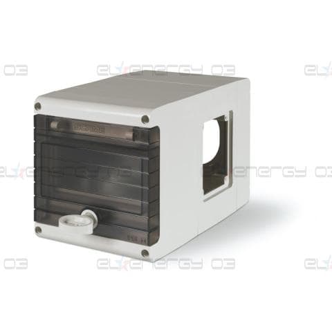 Табло за индустриални контакти и DIN модули IP54, UV, към стойка, серия ADAPTO (6 DIN и 3х16A или 32A) Scame