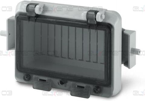 Капак за 6 DIN IP65 серия GOMMA гумирано + DIN шина Scame