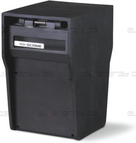 Табло за индустриални контакти плътно и 8 DIN модули IP54, UV, Тип B,серия GOMMA гумирано 325х260х196мм с ръкохватка Scame