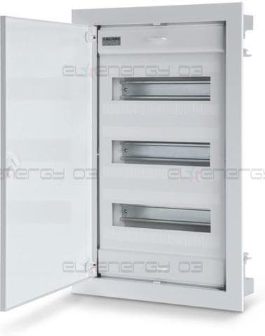 Табло за СКРИТ монтаж 3х12+6 DIN модула с метална плътна врата 568x368x90 Scame