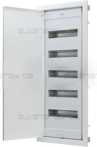 Табло за СКРИТ монтаж 5х12+10 DIN модула с метална плътна врата 878x368x90 Scame