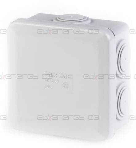 Кутия 150x110x70мм IP55, GW 960°C, кабелни мембрани 7х29мм, затваряне с пластмасов винт, серия Cubik Scame