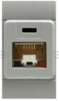 Компютърна розетка 1ХRJ45 UTP cat.6 EVOLUTION 1 мод. цвят СИВ Scame