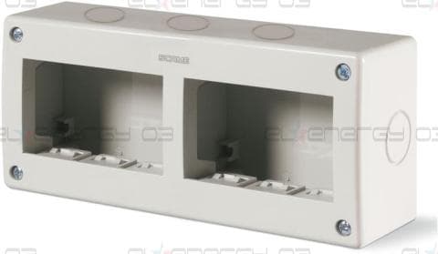 Конзола за открит монтаж IP40 3+3 мод. Unibox цвят СИВ Scame