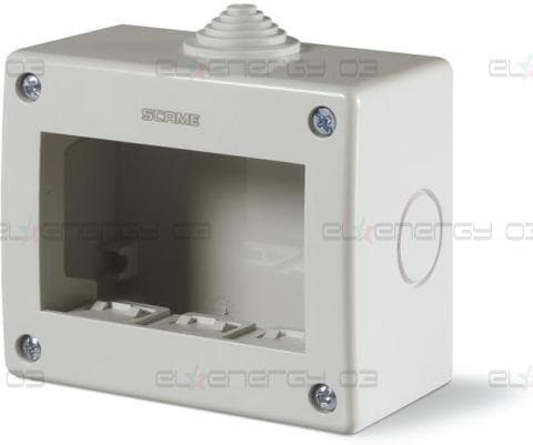 Конзола за открит монтаж IP40 3 мод. Unibox цвят СИВ Scame