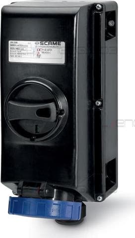 Взривозащитен контакт 2P+Е 16A EX II 2GD с мех. блокировка IP66 Scame