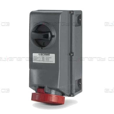 Взривозащитен контакт 3P+Е 32A Ex II 2D зона 21/22 с мех. блокировка IP66/IP67 IK10 Scame