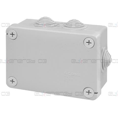 Кутия 120х80х50мм IP55, UV, 6 кабелни мембрани за PG21, затваряне с винт, серия Cubox Scame
