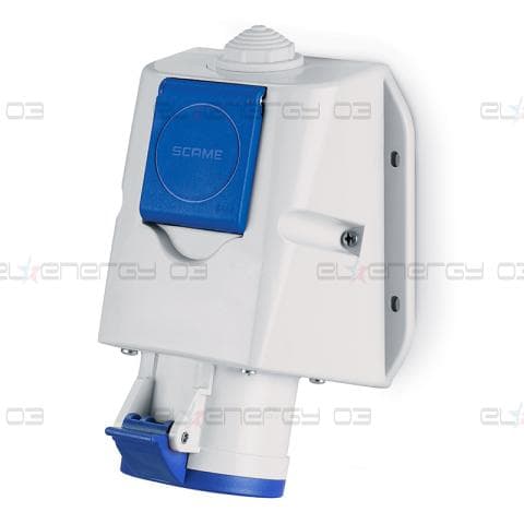 Промишлен комбиниран контакт 2P+Е 16A+шуко IP54 серия Optima Combi Scame