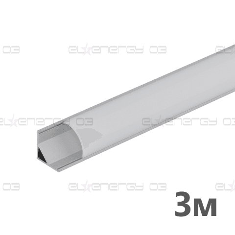 АЛУМИНИЕВ ПРОФИЛ ЗА LED ЛЕНТА, ЗА ОТКРИТ МОНТАЖ, ЪГЛОВ, 3М