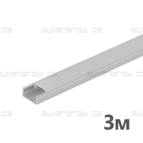 АЛУМИНИЕВ ПРОФИЛ ЗА LED ЛЕНТА ЗА ОТКРИТ МОНТАЖ, ПЛИТЪК, 3М