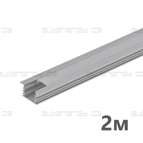 АЛУМИНИЕВ ПРОФИЛ ЗА LED ЛЕНТА, ЗА ВГРАЖДАНЕ, ДЪЛБОК, 2М