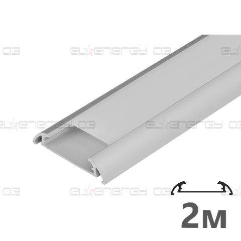 Алуминиев профил за LED лента за външен монтаж, широк 2м