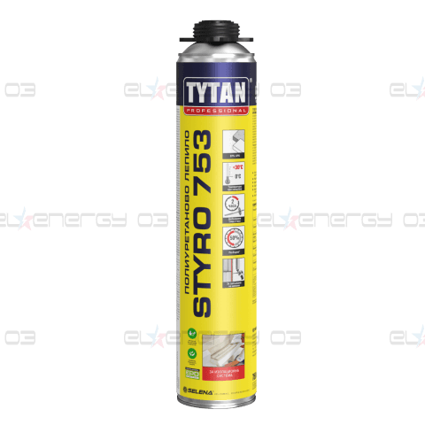 TYTAN PROFESSIONAL 02 STYRO 753 GUN Лепило за топлоизолационни плоскости, 750ml