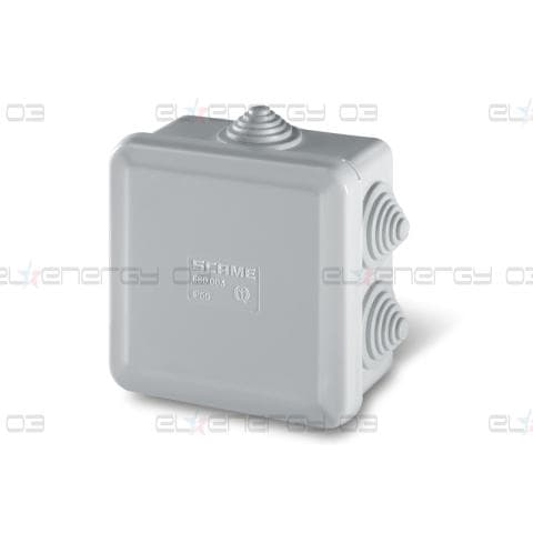 Кутия 80х80×40мм IP55, UV, 6 кабелни мембрани за PG16, затваряне на клик, new, серия Cubox Scame