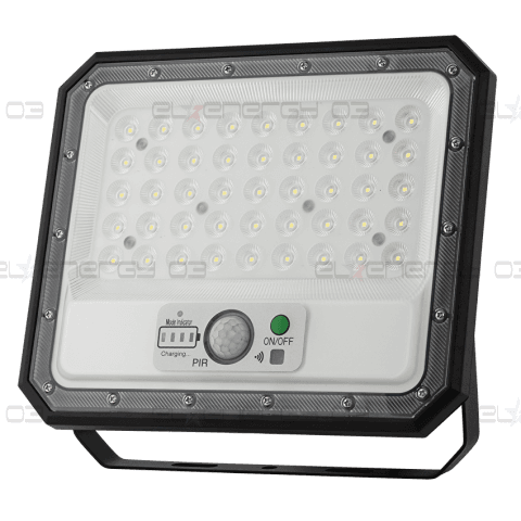 Соларен LED прожектор с PIR датчик за движение, 90°, 10W, 5500K, IP65