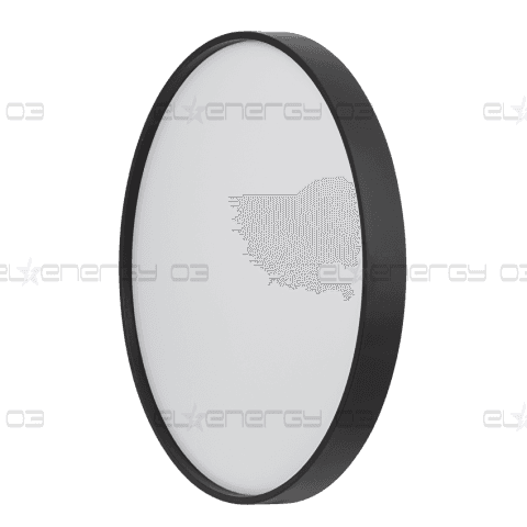 LED CCT Плафониера, Черна 24W, 3000K/4000K/6500К, 220-240V AC, Кръг, IP20